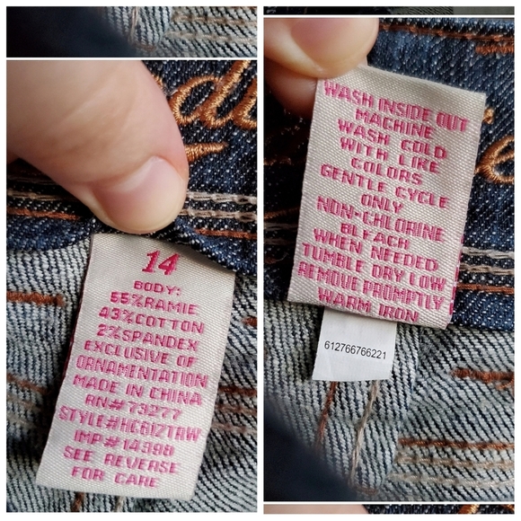 Candie's Dark Wash Denim Bermuda Shorts - Picture 4 of 16